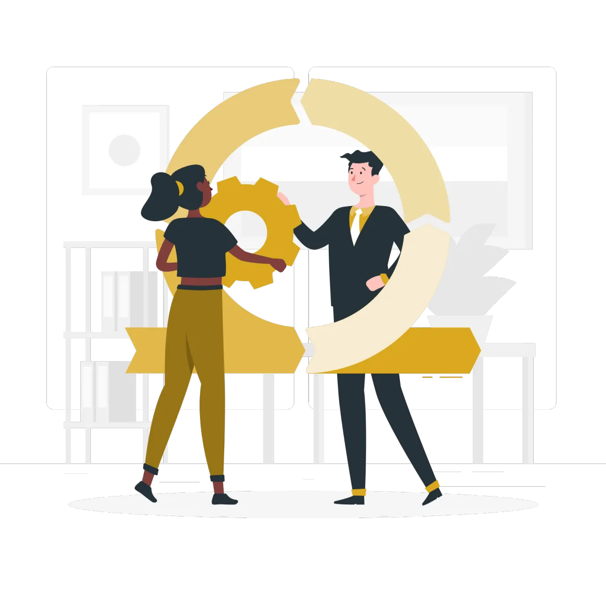 Getting started and support illustration